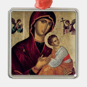Icon depicting the Holy Mother of the Passion Metal Tree Decoration