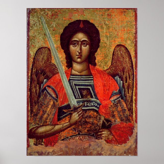 Icon of the Angel Michael, Greek, 18th century Poster (Front)