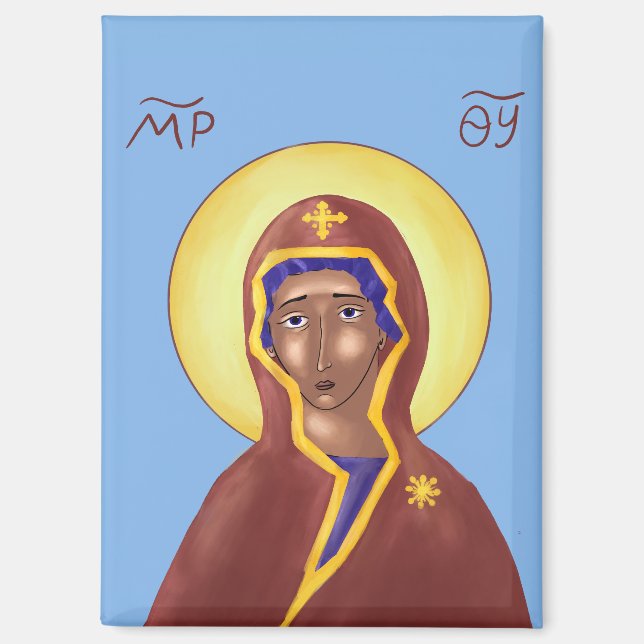 Icon of the Mother of God Magnet (Front)