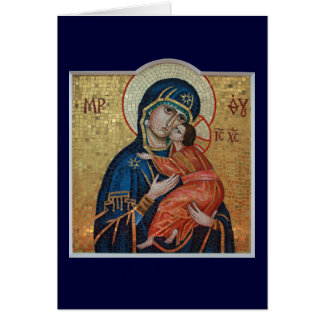 Icon of the Theotokos (blank on right) card