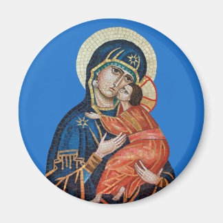 Icon of the Theotokos Round Magnet