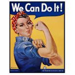 Icon Rosie the Riveter Women's Role Model WPA Photo Sculpture Decoration<br><div class="desc">Rosie the Riveter "We Can Do It!" was a cultural icon of America during World War II, representing the women who worked in factories and shipyards during World War II war effort, many of whom produced munitions and war supplies. These women sometimes took entirely new jobs replacing the male workers...</div>