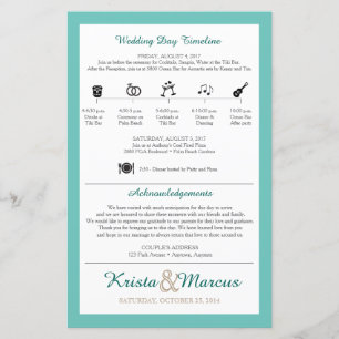 Icon TImeline Wedding Program