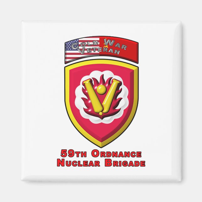 Iconic 59th Ordnance Nuclear Brigade Magnet (Front)