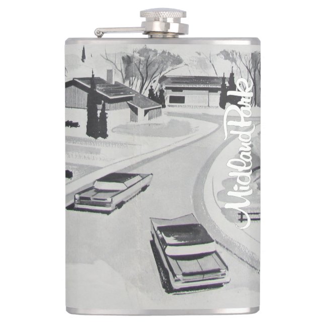 Iconic 60s Mid Century Modern Flask (Front)