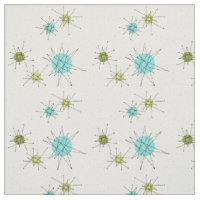Iconic Atomic Starbursts Combed Cotton Fabric