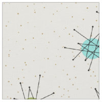 Iconic Atomic Starbursts Combed Cotton Fabric