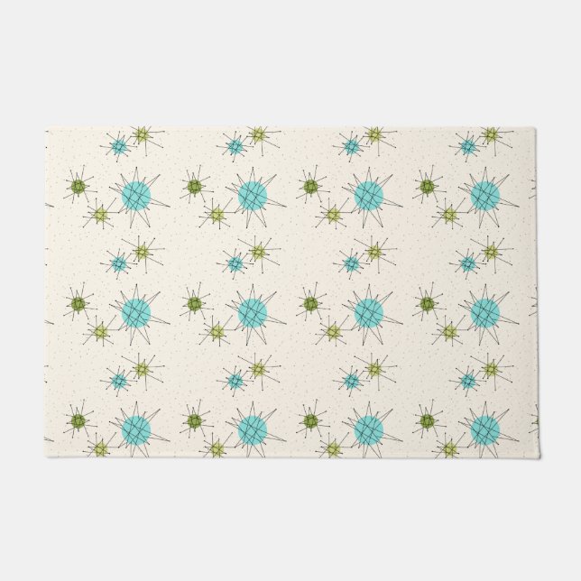 Iconic Atomic Starbursts Door Mat (Front)