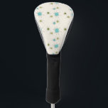 Iconic Atomic Starbursts Driver Cover<br><div class="desc">This Iconic Atomic Starbursts Golf Club Driver Cover pattern features iconic atomic starbursts. That’s right! The old school, cream coloured background with gold speckles is the perfect backdrop for the vibrant turquoise, soothing celery, and kitschy pear green coloured circles. The spots of colour are sporadically placed in various sizes with...</div>