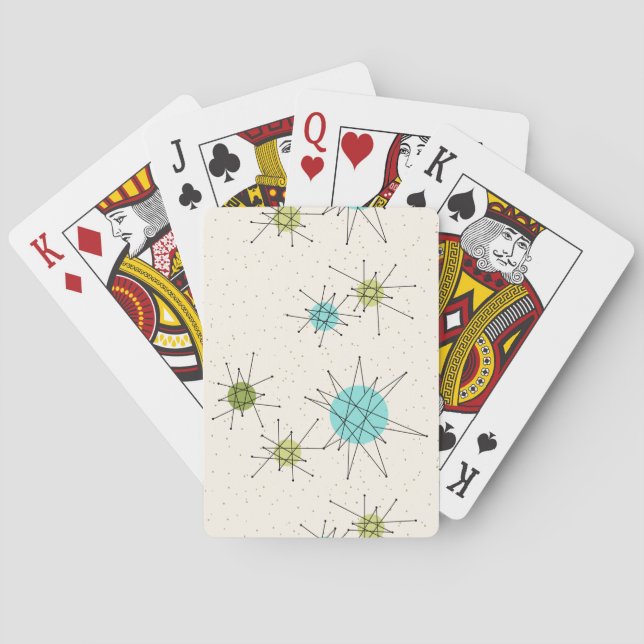 Iconic Atomic Starbursts Playing Cards (Back)