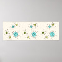 Iconic Atomic Starbursts Poster
