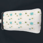 Iconic Atomic Starbursts Putter Cover<br><div class="desc">This Iconic Atomic Starbursts Golf Club Putter Cover pattern features iconic atomic starbursts. That’s right! The old school, cream coloured background with gold speckles is the perfect backdrop for the vibrant turquoise, soothing celery, and kitschy pear green coloured circles. The spots of colour are sporadically placed in various sizes with...</div>