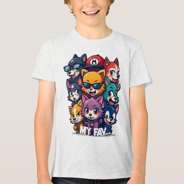 iconic characters Tri-Blend shirt (Front)