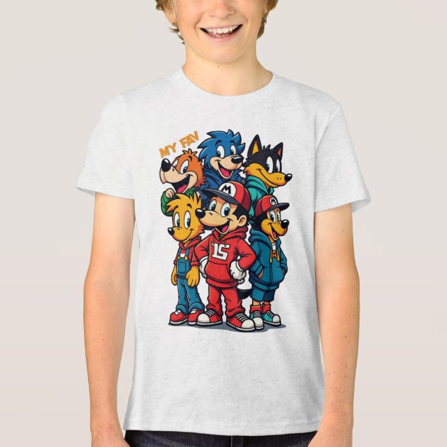 iconic characters Tri-Blend shirt (Front)
