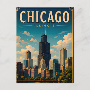 Iconic Chicago Skyline Memories Postcard