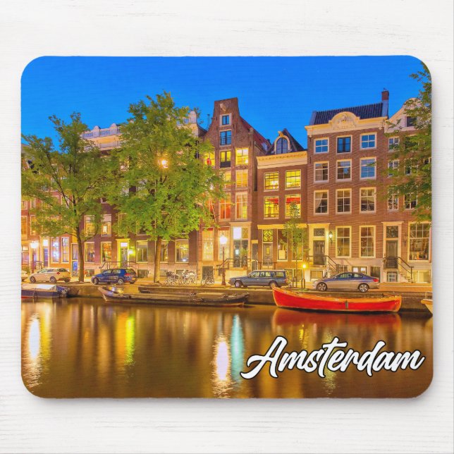 Iconic City Of Amsterdam, Netherlands Mouse Pad (Front)