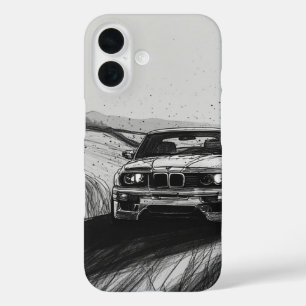 Iconic Drift: E30 Sketch iPhone 16 Case