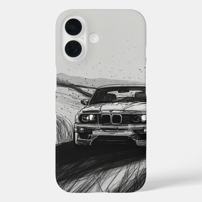 Iconic Drift: E30 Sketch Case-Mate iPhone Case (Back)