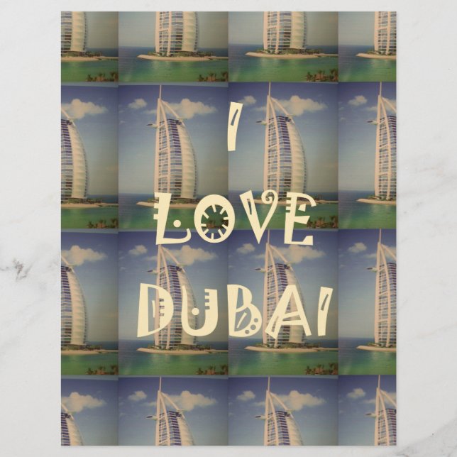 Iconic Dubai: "I Love Dubai" Vector Graphic design Custom Letterhead (Front)