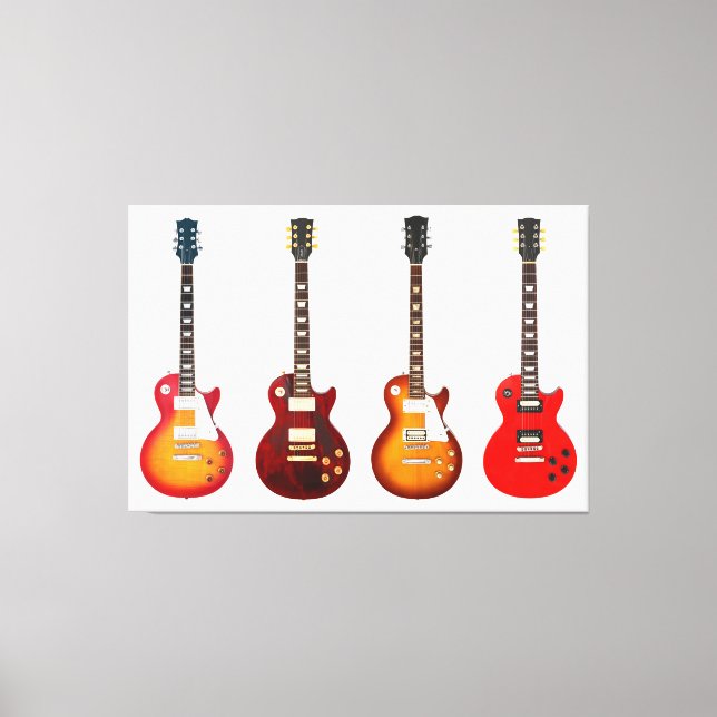 ICONIC ELECTRIC GUITARS 40x60 Canvas Print (Front)
