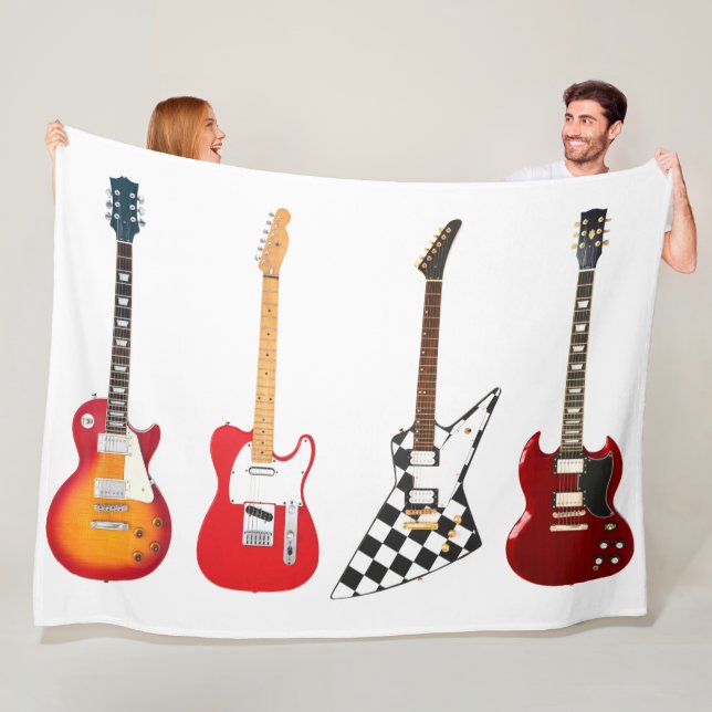 ICONIC ELECTRIC GUITARS FLEECE BLANKET (In Situ)
