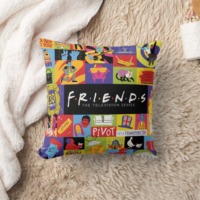 Iconic FRIENDS™ Pattern Cushion (Blanket)