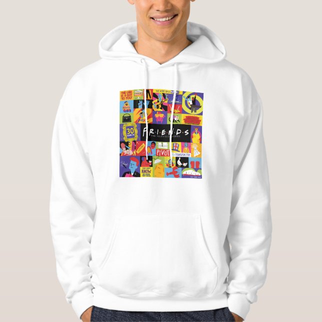 Iconic FRIENDS™ Pattern Hoodie (Front)
