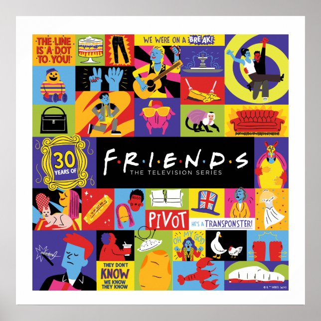 Iconic FRIENDS™ Pattern Poster (Front)