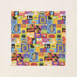 Iconic FRIENDS™ Pattern Scarf<br><div class="desc">Dive into the nostalgia of the 90s with this vibrant "Friends" TV Show Icons Pattern Graphic,  perfect for any fan of the iconic sitcom. This delightful design features a colourful array of beloved symbols and quotes from the show,  intricately arranged in a playful pattern.</div>