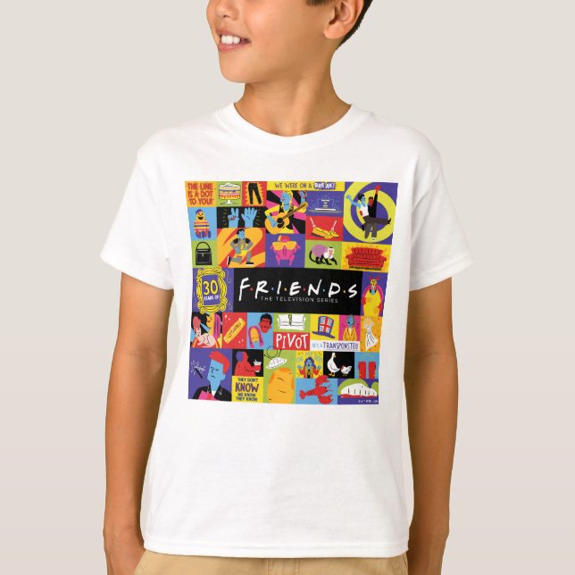 Iconic FRIENDS™ Pattern T-Shirt (Front)