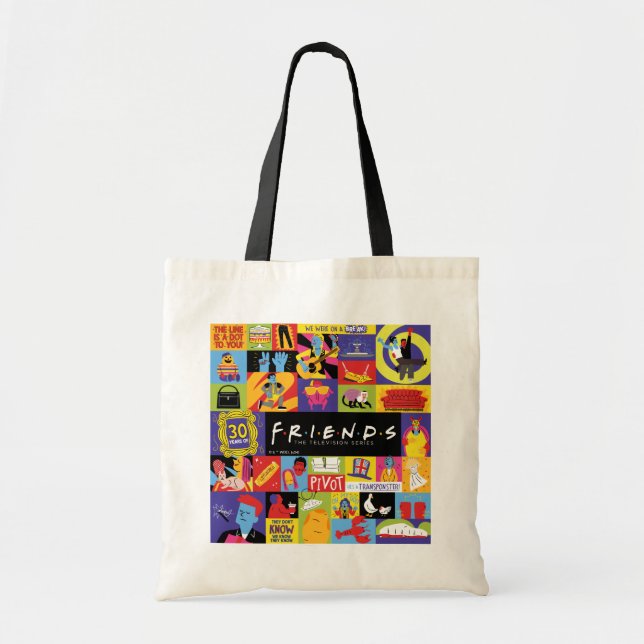 Iconic FRIENDS™ Pattern Tote Bag (Front)