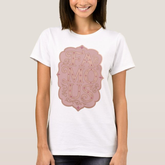 Iconic Gold FAMOUS Bold Design T-Shirt (Front)
