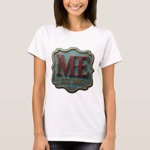Iconic Gold ME EST 1985 Bold Design T-Shirt