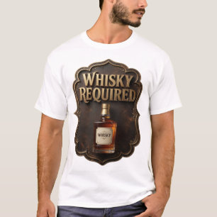Iconic Gold WHISKY REQUIRED Graphic Tee
