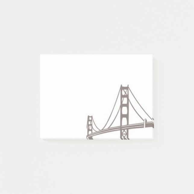 Iconic Golden Gate Bridge Post-it Notes (Front)