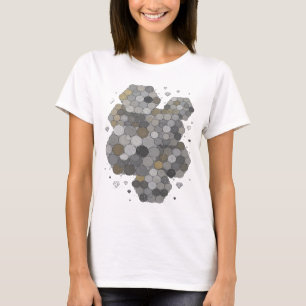 Iconic Grey ABSTRACT ART Artistic Motif T-Shirt