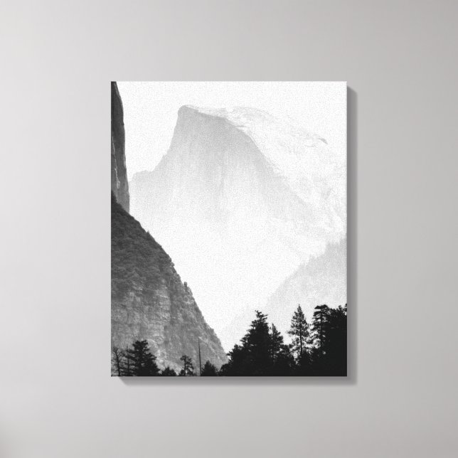 Iconic Half Dome Rock Face | Yosemite Valley Canvas Print (Front)