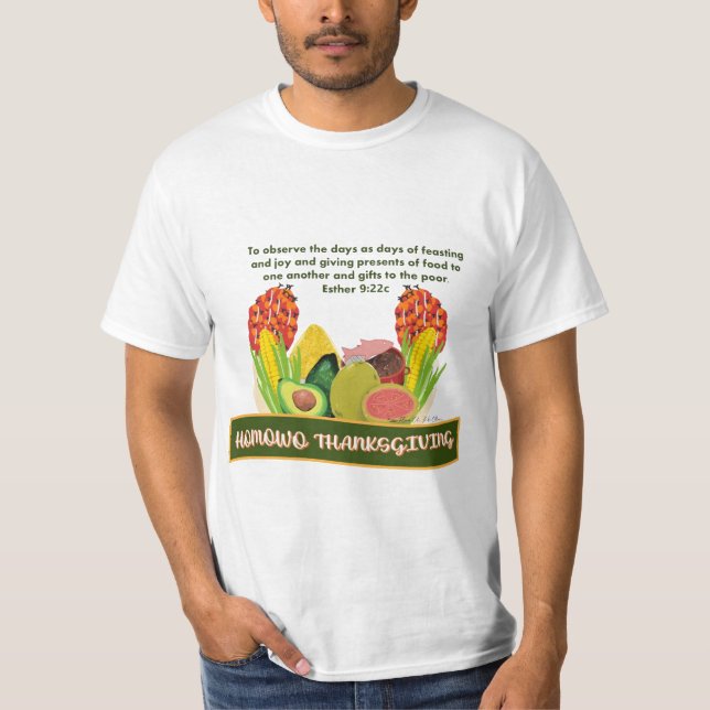 Iconic Homowo Thanksgiving Symbol  White T-shirt (Front)