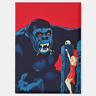 Iconic King Kong Giant Ape Monster Movie Print Magnet