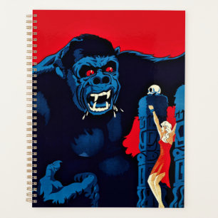 Iconic King Kong Giant Ape Monster Movie Print Planner