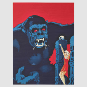 Iconic King Kong Giant Ape Monster Movie Print Tissue Paper
