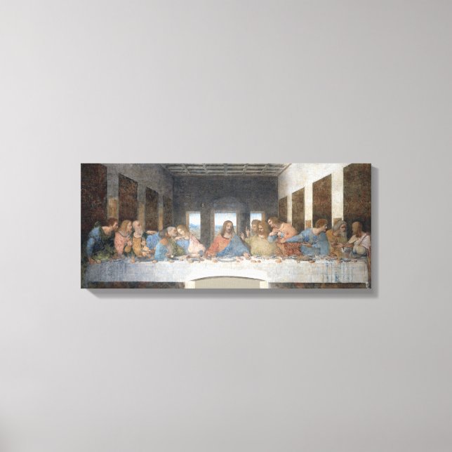 Iconic Leonardo da Vinci The Last Supper Canvas Print (Front)