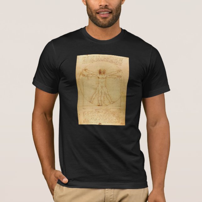 Iconic Leonardo da Vinci Vetruvian Man T-Shirt (Front)