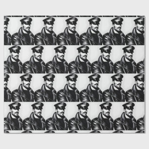 Iconic LGBTQ Gay Leather Daddy Wrapping Paper