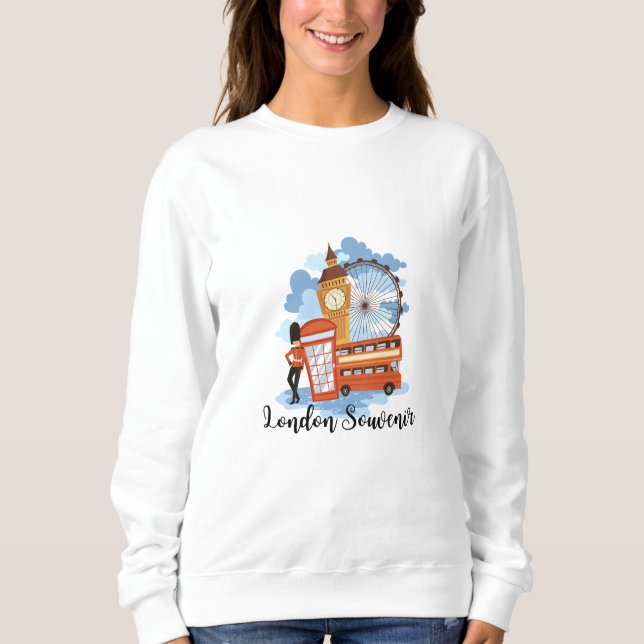 Iconic London Souvenir Illustration" Sweatshirt (Front)