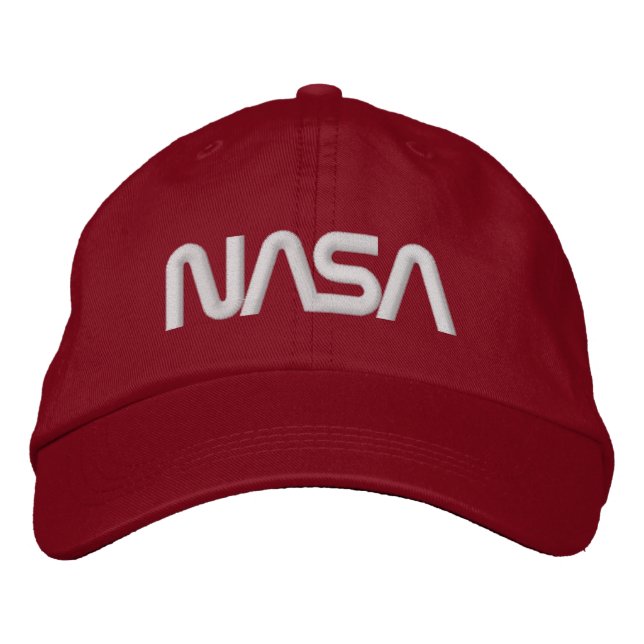 Iconic NASA Circa Comet Red Cotton Embroidered Hat (Front)