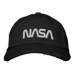 Iconic NASA Circa Eclipse Black Distressed Embroidered Hat