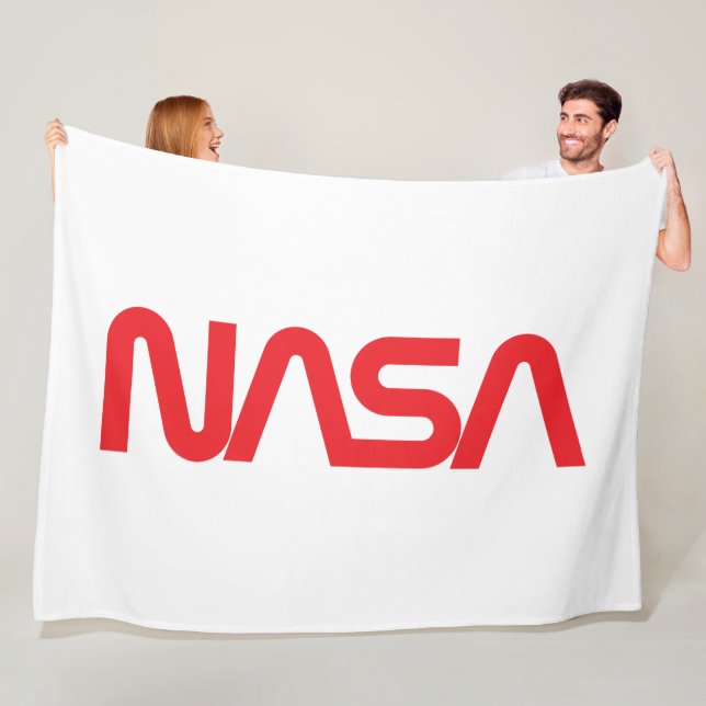 Iconic NASA Circa Fleece Blanket (Rocket White) (In Situ)