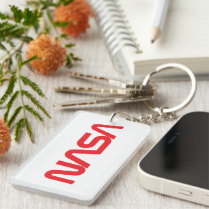 Iconic NASA Circa Keychain (Rocket White)
