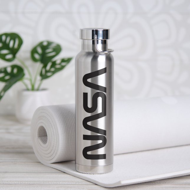 Iconic NASA Circa Mercury Grey Insulated 22 oz Water Bottle (Yoga (Rotated))